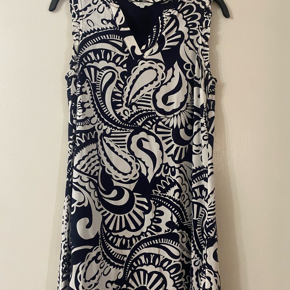 Chico's Black and White Sleeveless Dress